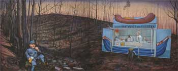 Curro Gonz&aacute;lez - 2004 - La &uacute;ltima salchicha de am&eacute;rica - mixta 200 x 500